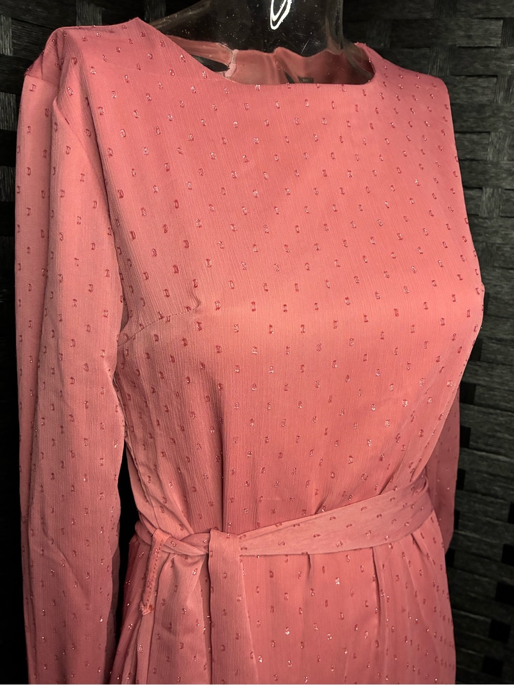 Tiered Ruffle Maxi Dress in Dusty Rose - Picture 3 of 12